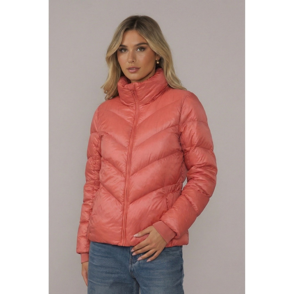 Athleta Women's Goose Down Winter Puffer Jacket Pink Size Small